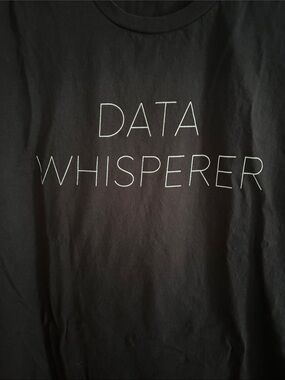 DATA WHISPERER Black Graphic Tee